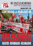 Journal 198 - Continuons la mobilisation ! NON AU BUDGET D'AUSTERITE